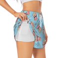 thumbnail image 1 of Balery I Am A Fan Popcorn Pantalones cortos deportivos para mujer con forro y dos bolsillos, elásticos, para entrenamiento, gimnasio, yoga-X-Large, 1 of 7