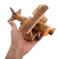 thumbnail image 5 of FRCOLOR Wooden Airplane Model Vintage Plane Wooden Crafts Retro Airplane Figurines Propeller Airplane Decoration Wood Aircraft Desktop Ornament, 5 of 8