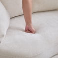 thumbnail image 6 of Eyisean 73.8" Modern Plush Chenille Curved Loveseat Sofa, Cozy 2-Seater Curved Cloud Couch with Cushion & Wood Frame, Comfy Deep Seat Sofa for Living Room, Apartment, Small Spaces, 6 of 12