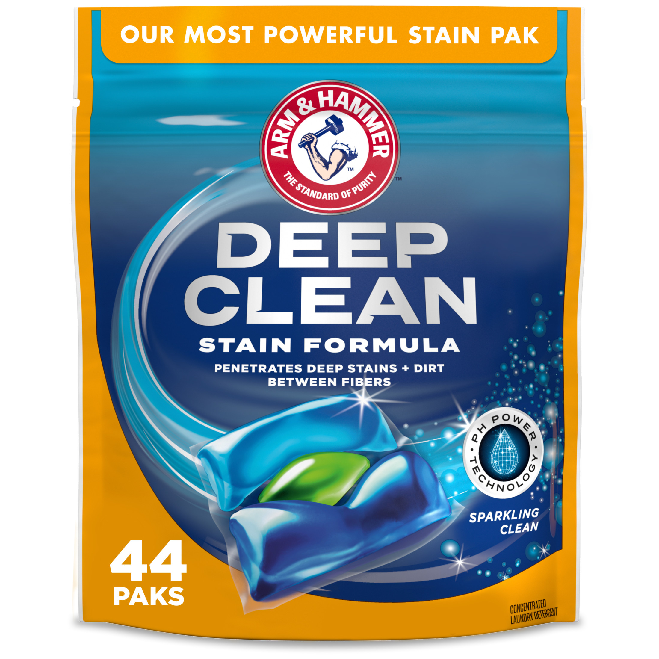 ARM & HAMMER Deep Clean Stain Formula Laundry Power Paks, 44 Count photo 1