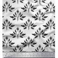 thumbnail image 1 of Soimoi Cotton Duck Fabric Leaves & Floral Artistic Print Sewing Fabric Yard 56 Inch Wide, 1 of 3