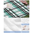 thumbnail image 6 of Teal Black Plaid Beach Towels Oversized Super Absorbent, Farmhouse Teal Black Checkered Lightweight Bath Towel Quick Dry Sets For Bathroom/Pool/Rv Camping/Beach Play/Gym Room/Picnic 31"x62", 6 of 8