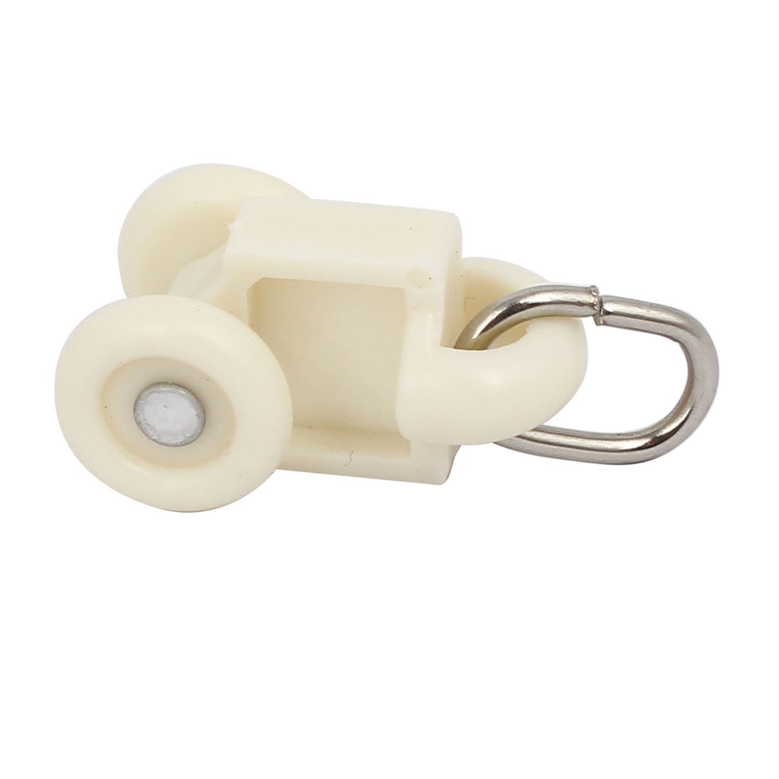 14mm Dia Twin Wheel Curtain Track Rail Slide Rollers Gliders Beige