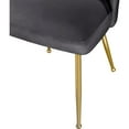 thumbnail image 5 of Meridian Furniture Logan Gray Velvet Dining Chair (Set of 2), 5 of 10