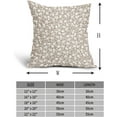 thumbnail image 4 of Tan Khaki Beige Daisy Floral Pillow Covers 20X20 Inch Vintage Flowers Decorative Pillow Cases Set of 2 Block Print Cotton Linen Throw Pillows Farmhouse Decor For Sofa Couch Porch Bed Cushion Outdoor, 4 of 6