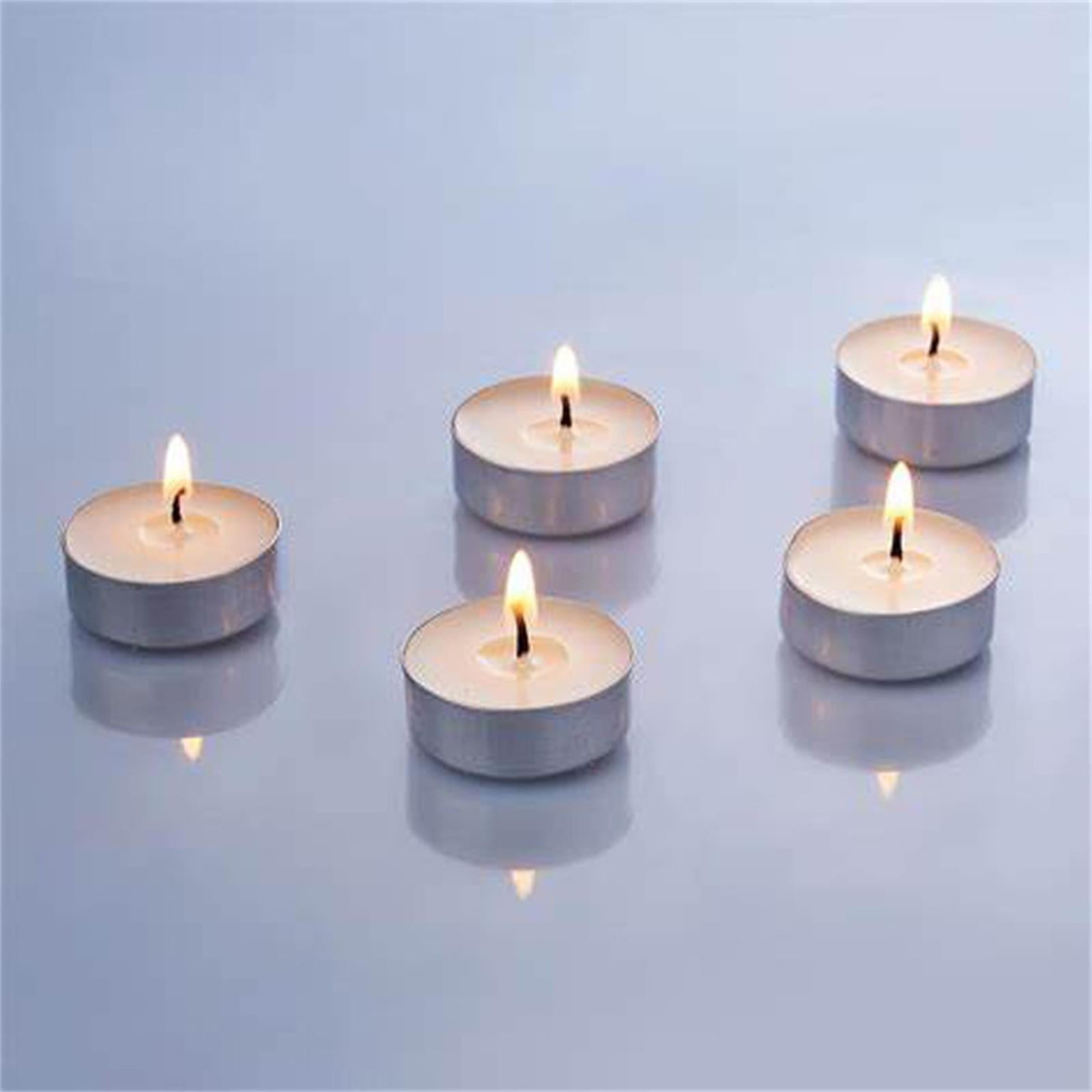 Lot De 100 Bougies Chauffe-plat Blanches - Durée 8h - Sans Parfum - Pour événements, Mariage, Déco Extérieure