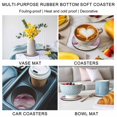 thumbnail image 6 of Pink Coastal Coasters Set of 4, Summer Beach Nautical Abstract Art Absorbent Coasters for Drinks, Coaster for Bar Office Dining Coffee Table Accessories Decor, Non Slip Round Desk Coaster, 6 of 9