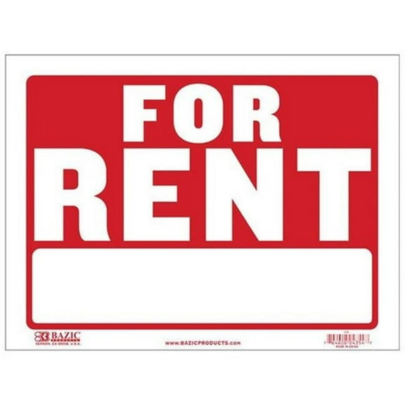 Bazic S-4 9 x 12 in. Rent Sign