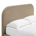 thumbnail image 2 of Modway Keynote Performance Velvet Curved Full Platform Bed in Taupe, 2 of 9