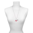 thumbnail image 3 of Delight Jewelry Silvertone Crystal Infinity Sign - Red Heart Nurse Strong Zoe Necklace, 3 of 4