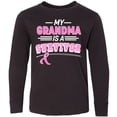 thumbnail image 3 of Inktastic My Grandma is a Survivor Breast Cancer Awareness Long Sleeve Youth T-Shirt, 3 of 5