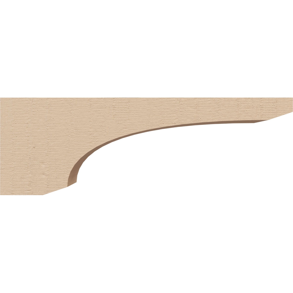 2"W x 12"D x 4"H Thin Legacy Rough Cedar Woodgrain TimberThane Corbel, Primed Tan