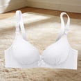 thumbnail image 2 of Feancey Comfy Everyday Bras for Women No Underwire Brassiere Breathable Casual Push Up Bra Solid Color Supportive Wireless Bralettes White 34, 2 of 10