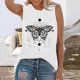 thumbnail image 5 of Camisetas sin mangas para mujer, chaleco fino de verano con estampado de margaritas y girasoles, chaleco sin mangas de manga corta, Jersey holgado informal, camisetas tipo túnica Fridja  qr1907, 5 of 6