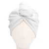 Aquis Microfiber Hair Turban, Lisse Crepe, Patented Design, White