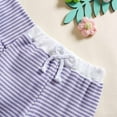 thumbnail image 6 of Xyant Toddler Clothes for Girls Baby 3D Flower Fall Winter Outfits Stripes Sweatshirt Pullover Cute Pants Set Baby Girls' Clothing (Purple,2-3 Years), 6 of 7