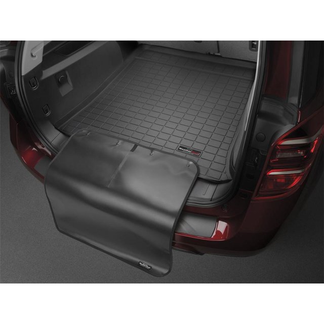 Weathertech Cargo Area Liner 40508SK Direct Fit; Raised Edges; Black; Custom Blended TPO Thermopolyolefin; Non-Skid; With Removable Bumper Protector