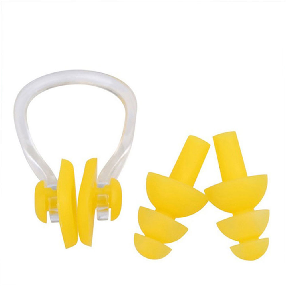 Swimming Nose Clip Ear Plug Swim Earplugs Professional Soft Silicone