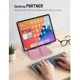 thumbnail image 4 of Tablet Stand Holder for Desk, Adjustable Desktop Tablet Holder, Foldable Aluminum Tablet Mount for iPad pro 12.9, iPad Air Mini, Samsung Galaxy Tabs Z Fold Kindle Fire,4-12 inch, Rose Gold, 4 of 5