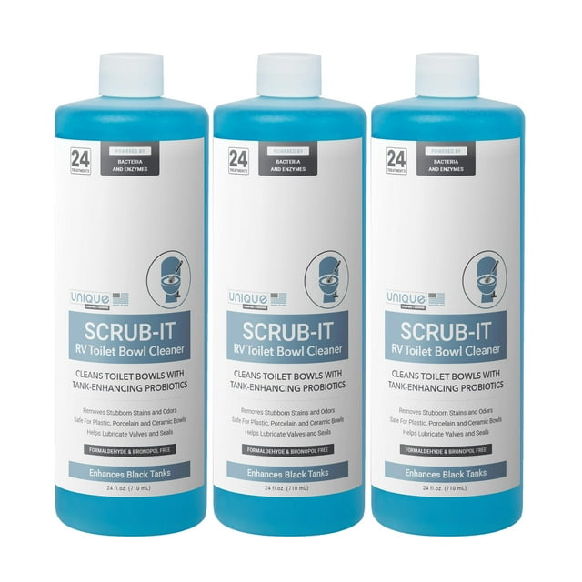 Limpiador para inodoros RV Unique Scrub-It Liquid, 710 ml, paquete de 3