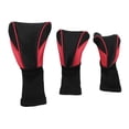 thumbnail image 1 of 3PCS Club Headcover Set,Nylon Breathable Wood Club Protective Covers with Interchangeable Tags, 1 of 7
