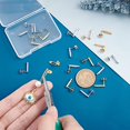 thumbnail image 2 of 10 Pairs 2 Colors Stud Earrings Safety Pin Stud Earrings 304 Stainless Steel Earring Components 0.7mm Pin Stud Earring Posts with Hole for DIY Jewelry Making, 2 of 7