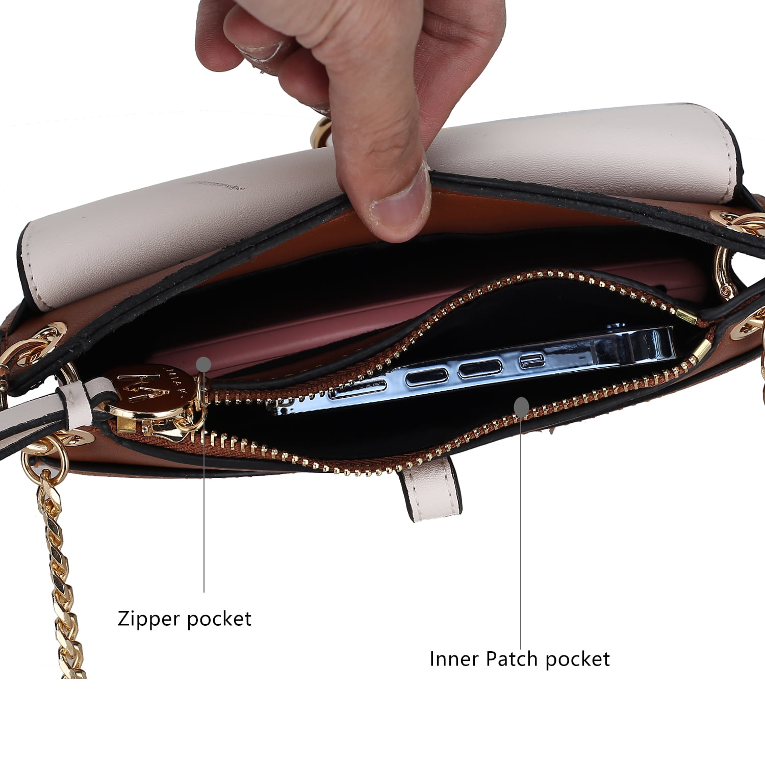 MKF Collection Jill Crossbody Handbag for Women Vegan Leather Medium Messenger Handbag by Mia K.