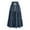Dark Blue, variant on Women's Denim Print Pleated Midi Skirt with Bow, Retro Casual Long Skirt, Flowy Bohemian Skirt with Elastic Waist,Blue,M