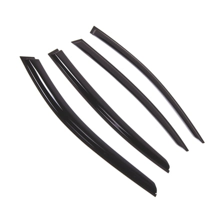 Tuningpros WD2-780 Outside Mount Window Visor Deflector Rain Guard Dark Smoke 4 Pcs Set For 2009-2016 BMW 740i 750i