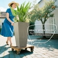 thumbnail image 4 of Outsunny 28" Tall Plastic Planters, Set of 3 Garden Flower Pots, Mixed Grey, 4 of 10