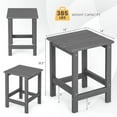 thumbnail image 2 of Spaco 14 Inch Square Weather-Resistant Adirondack Side Table, Outdoor Square Fade-Resistant HDPE Side Table, Practical Side Table for Outdoor as Garden, Patio, Gray, 2 of 6