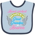thumbnail image 3 of Inktastic Great Granddaughter Great Grandpa Girls Baby Bib, 3 of 4
