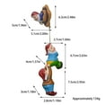 thumbnail image 3 of Garden Gnome Climbing Tree Ornaments | White Beard Dwarf Figurines | Resin Decorative Statues for Home or Outdoor Yard | Weather-Resistant | Eye-Catching Detail | 3 Pieces, 3 of 7