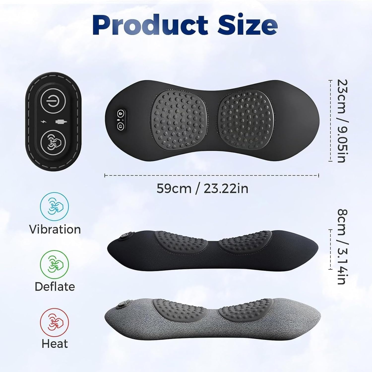 Smooth Spine Triple Fusion Back Massager, 2025 Upgraded 3 in 1 Back Massager, Massage Relaxer for Neck, Shoulders and Back Suitable for Pain Relief (#A)