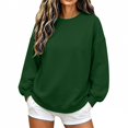 thumbnail image 3 of FAHUOMU Crew Neck Sweatshirts Women' Oversized Dolman Sleeve Casual Fall Winter Pullover Tops, 3 of 6