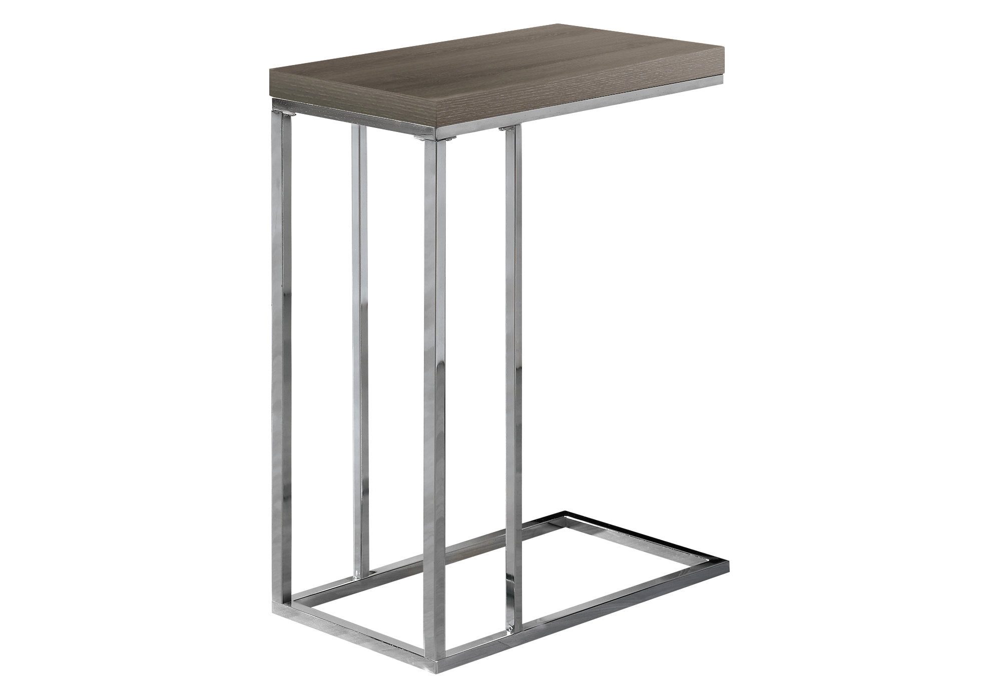 48 L/Dark Taupe/Chrome Metal Monarch Specialties Accent Table Brown