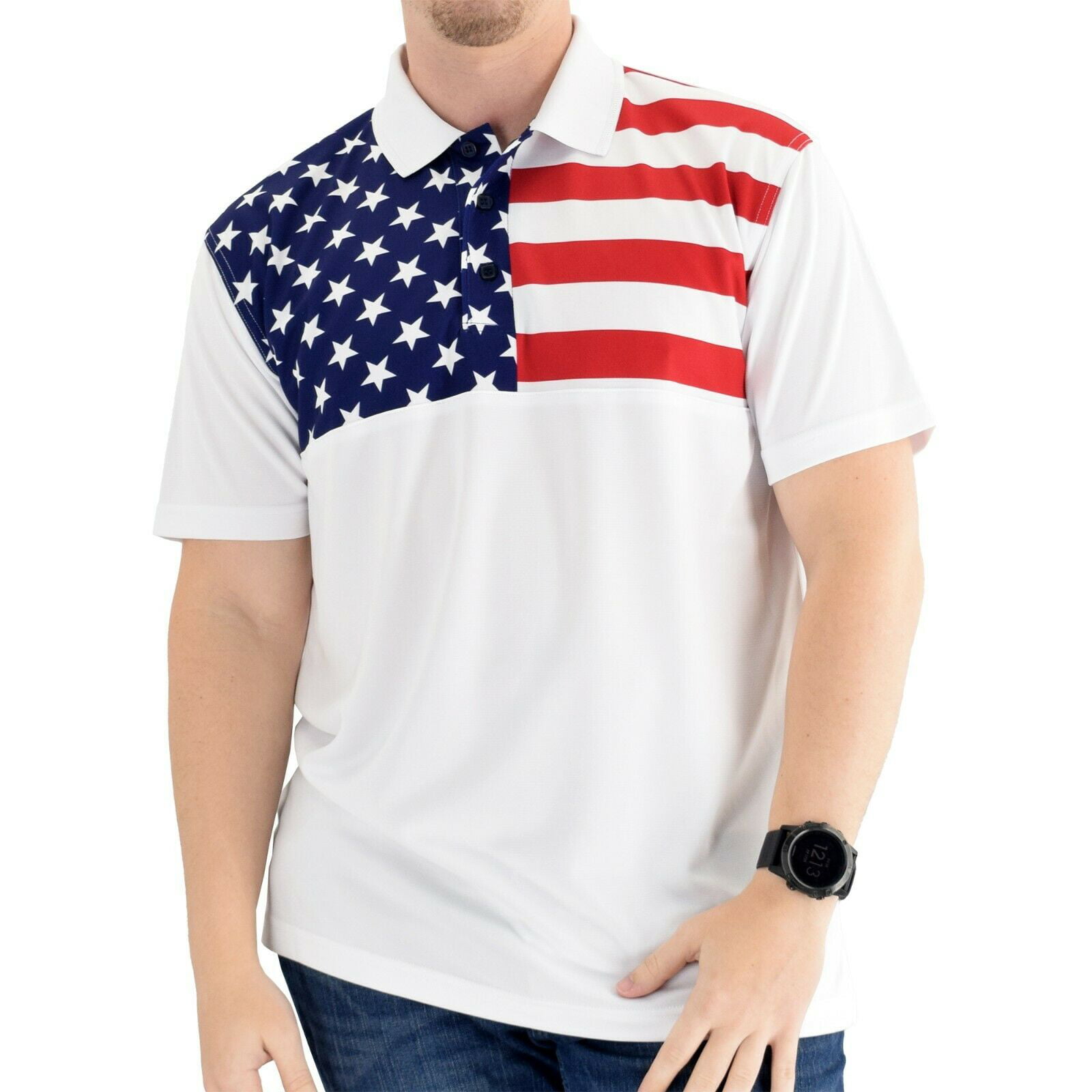 Mans American Betsy Ross Flag Polo Shirts Cool Polo T Shirts 