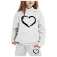 thumbnail image 2 of Jamsmile Toddler Girls Sets Valentine'S Day Child Long Sleeve Love Print Hoodies Pullover Tops + Pants Kids Girls Outfits Sweat Suits, 2 of 3