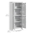 thumbnail image 3 of HOMCOM 72" Freestanding Kitchen Pantry, Buffet Cabinet, White, 3 of 10