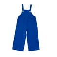 thumbnail image 6 of AHTJRT Girl's Boy's Overalls Casual Adjustable Strap Sleeveless Rompers with Pockets Loose Fit Jumpsuits Casual Bib Overalls Blue 7-8 Years, 6 of 8