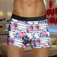 thumbnail image 2 of JHHLSF Mens Valentines Day Printed Underwear Style Red Bubble Special Love Rose Shorts Mid Waist White,M, 2 of 5