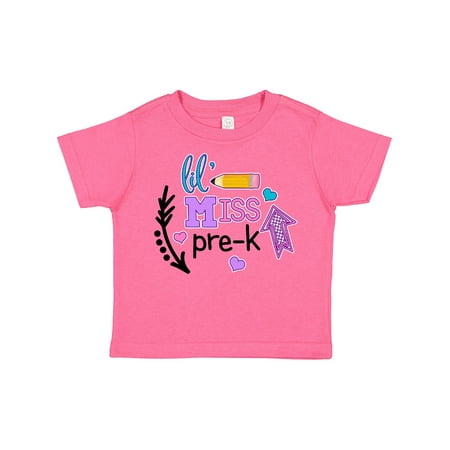 

Inktastic Lil Miss Pre K with Arrows and Hearts Girls Toddler T-Shirt