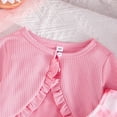 thumbnail image 6 of Tiijoy Girls Outfits Bow Floral Sleeveless Dress with Ruffle Cardigan Jacket, Sizes 2-8, 6 of 8