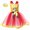 Yellow, variant on Sgkm Girls Dresses Size 6 Sequins Ruffle Dresses Popcorn Cosplay Themed Party Outfit Baby Girl Clothes