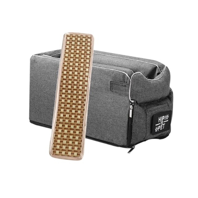 Asiento de transporte para mascotas Zulema Jaula de transporte SUV Gris 22x42x20cm Asiento elevado para mascotas