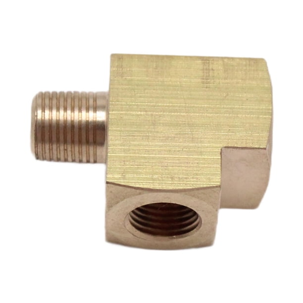 Adaptador en T de presión de aceite M10x1, conector en T de latón, rosca hembra a macho métrica M10x1, adaptador de presión de aceite