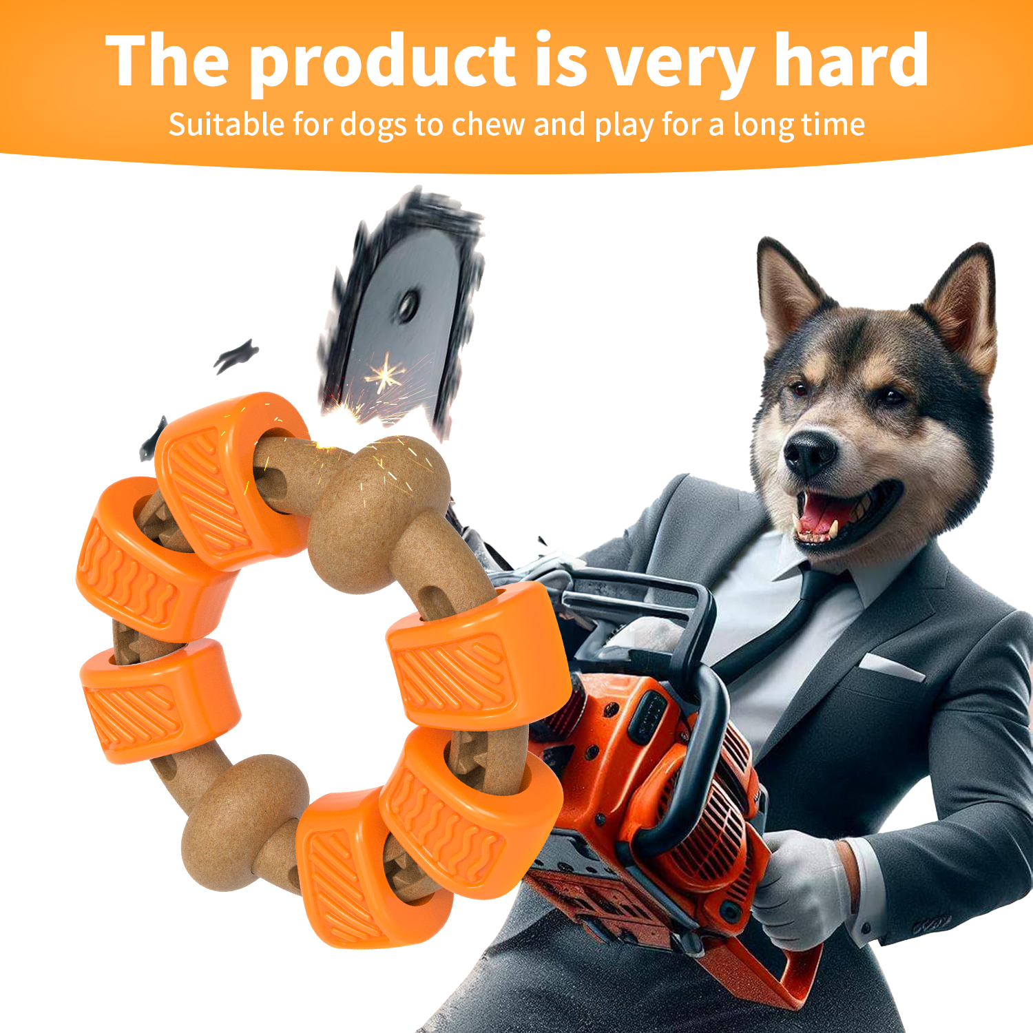 Charkool Indestructible Dog Chew Toy, Flavor Medley photo 5