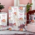 thumbnail image 4 of HOMERAL Silver Christmas Wrapping Paper Roll - Gift Wrap with Santa Claus Head, Bowknot - Perfect for Christmas - 17 Inch X 33 Feet, 4 of 6