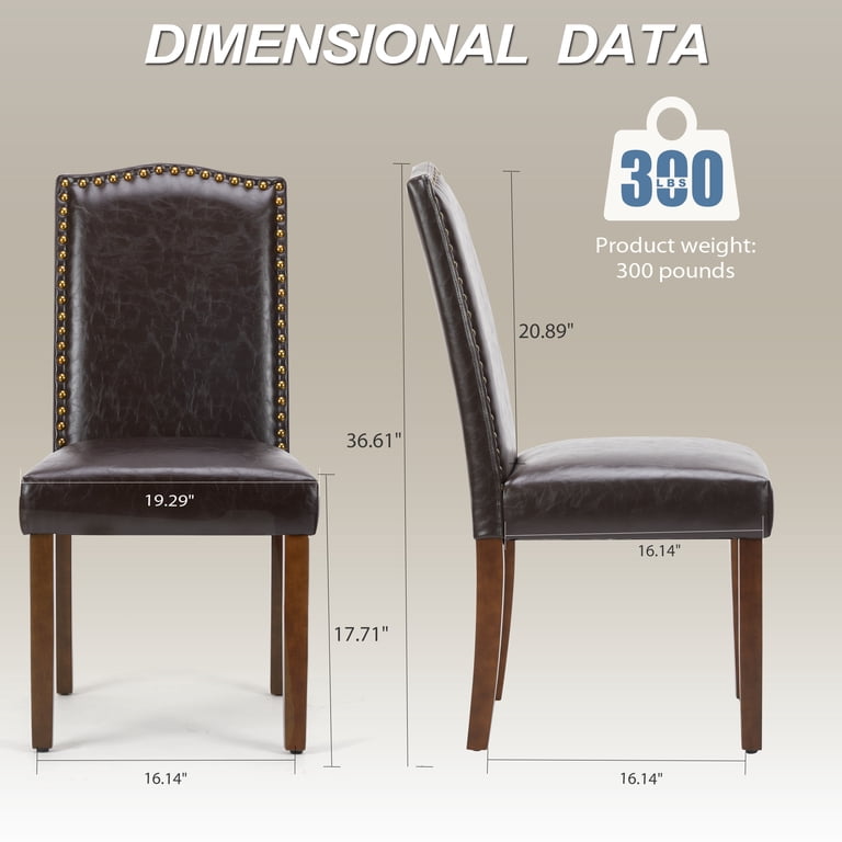 CONCETTA Parsons Dining Chairs with Nailhead Trim, Set of 2 photo 2