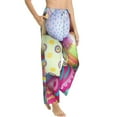 thumbnail image 2 of Xecao Colorful Easter Eggs Women's Straight Lounge Pajama Pants: The Epitome of Relaxed Sleepwear, 2 of 9